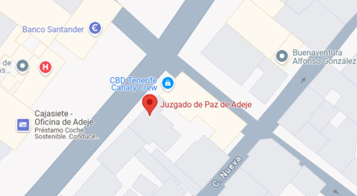 ubicacion registro civil juzgado de paz Adeje