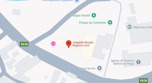 ubicacion registro civil juzgado de paz pajara