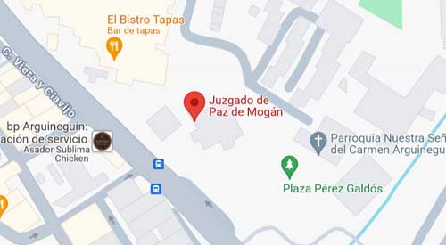 ubicacion registro civil juzgado de paz de Mogan